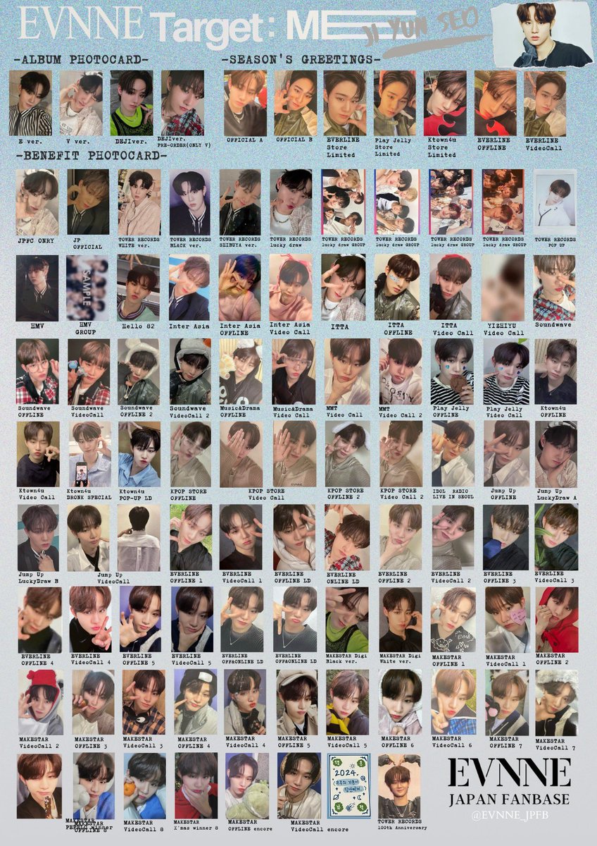 🗓️2/10確定版 7人全種 ・EVNNE 1st MINI ALBUM 『Target: ME