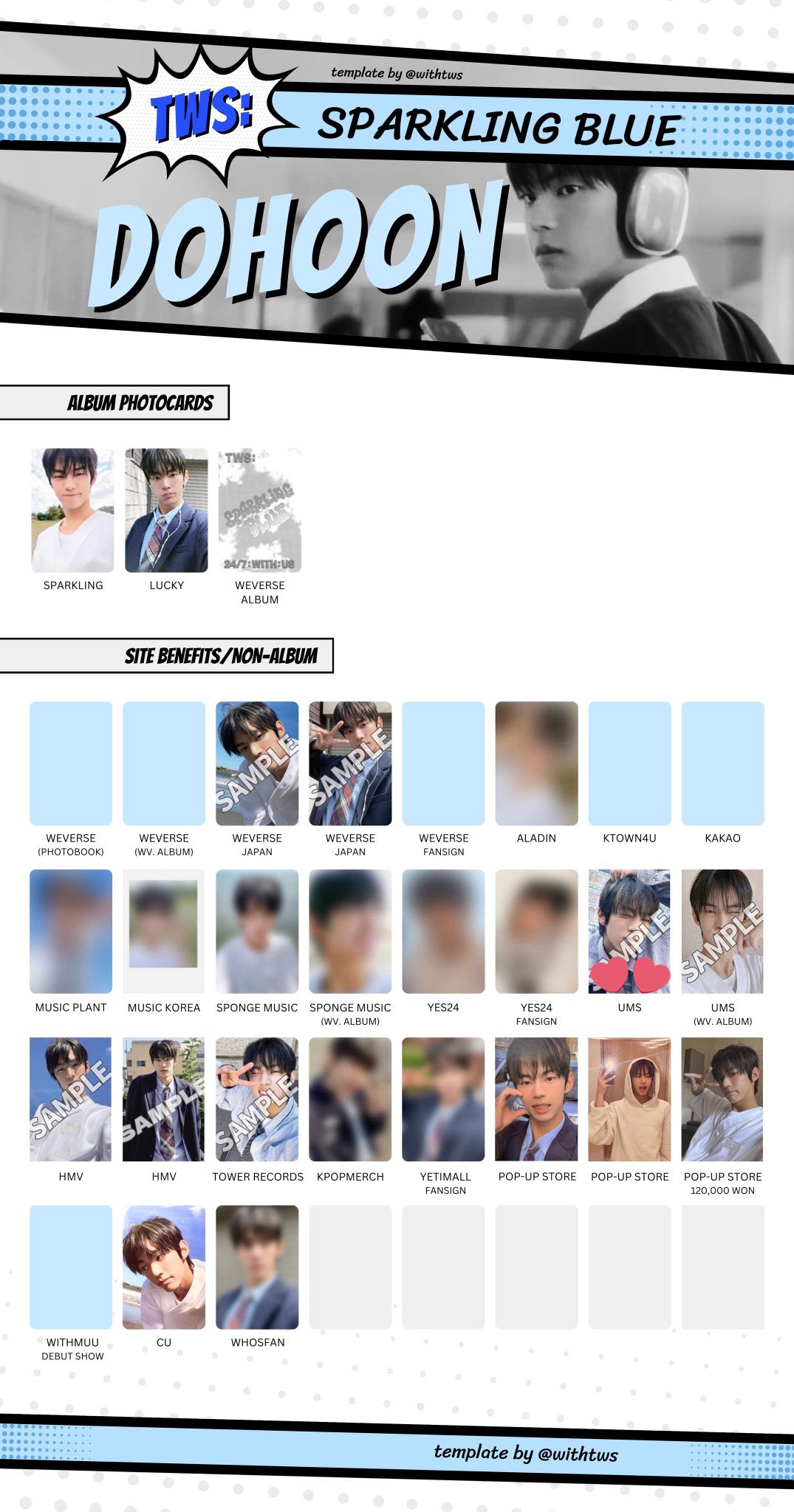 tws タワレコ ハンジン トレカ 特典 sparklingBlue 【公式通販】