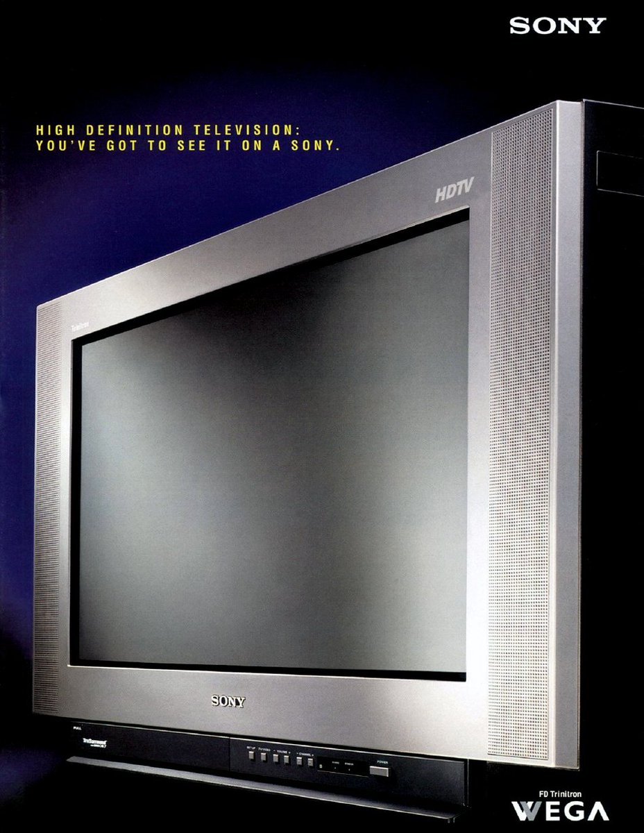 In 1998, Sony unveiled the first Sony CRT HDTV to hit the North