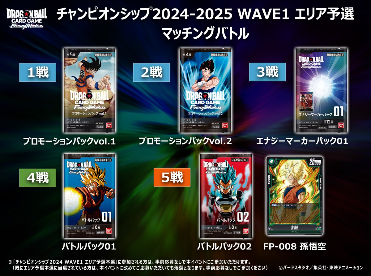 ☆イベント情報☆ 『チャンピオンシップ2024-2025 WAVE 1 エリア予選