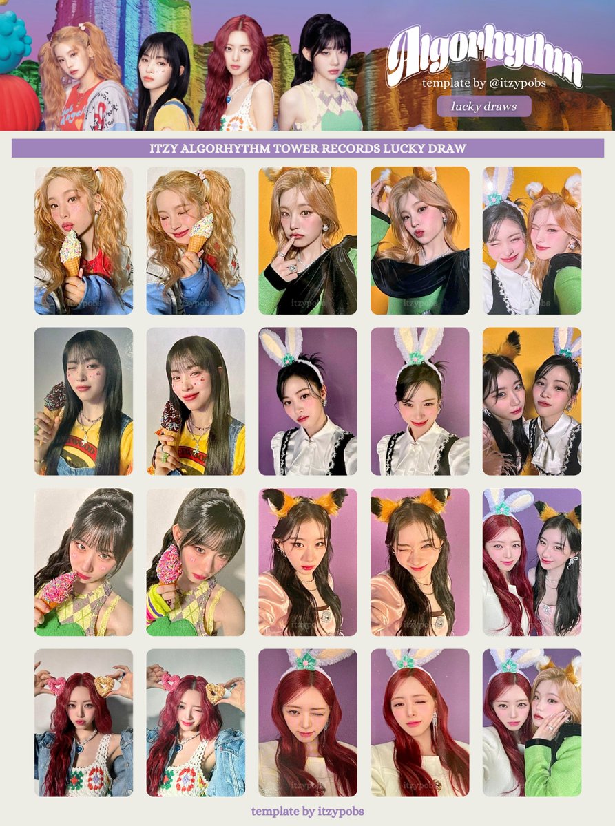 🪸 ITZY ALGORHYTHM 있지 럭키드로우 포카 tower records lucky draw