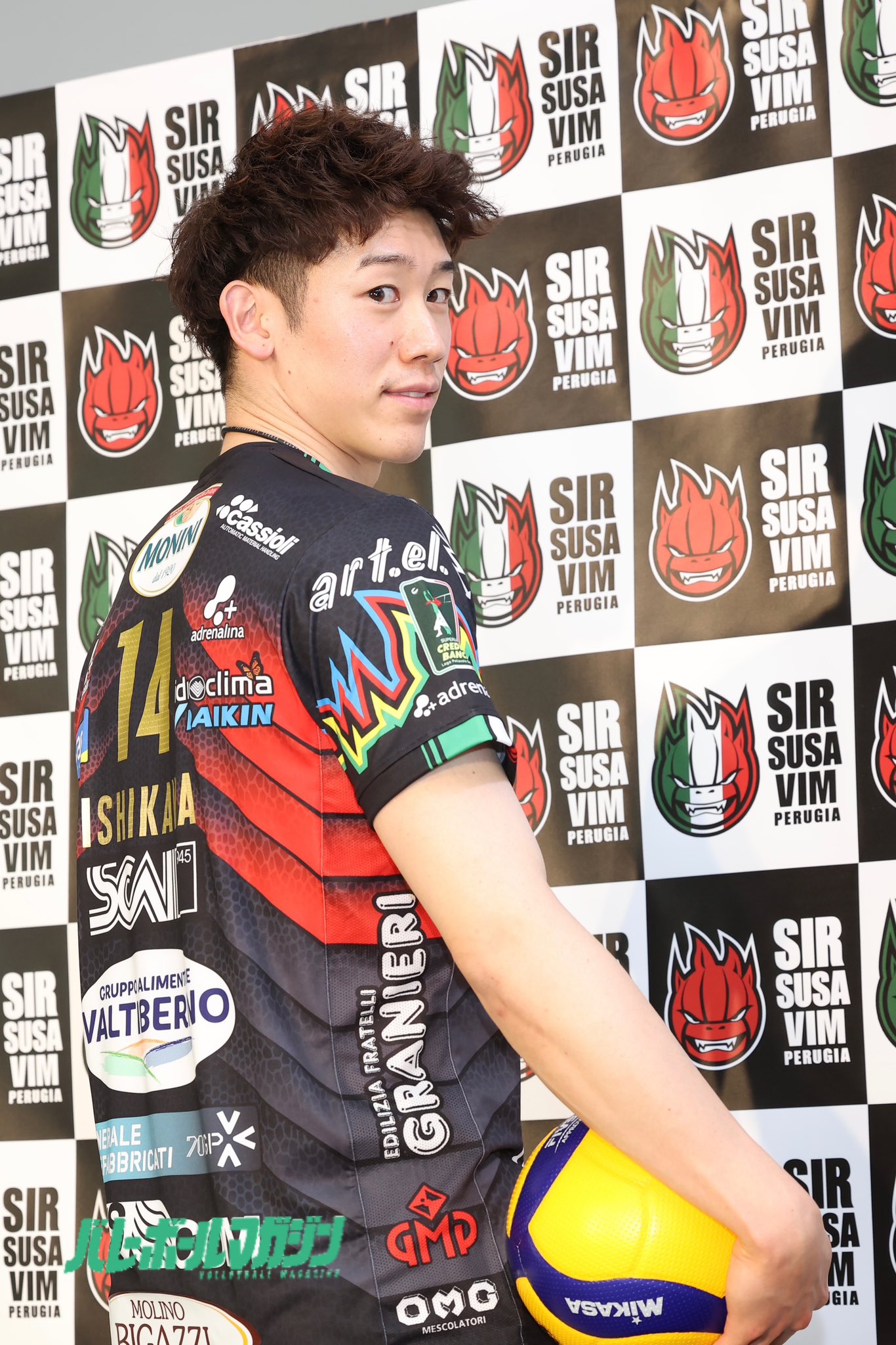 石川祐希 ペルージャ ユニホーム ブラック 石川祐希 ペルージャの