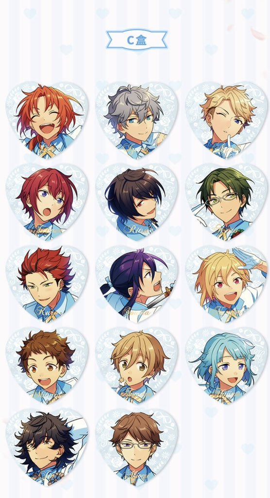 あんスタ 中国 誓約ハート缶バッジ 全絵柄公開 サイズ:54*57mm 販売