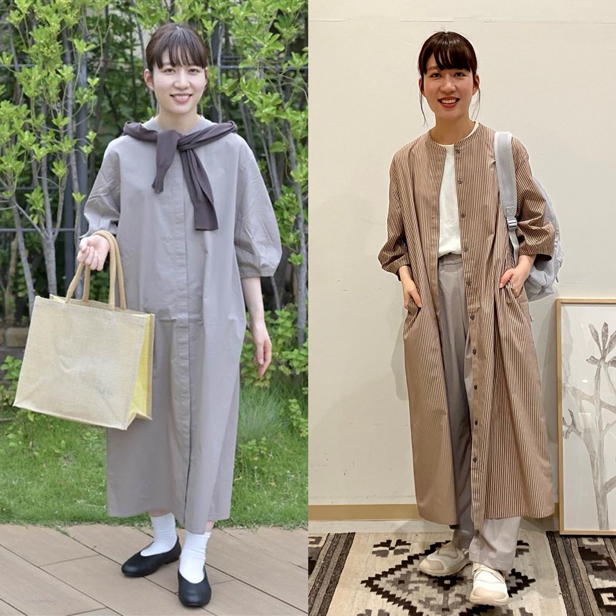 小*豆様 kiyoko koga 絹のお仕立て七分袖ワンピース