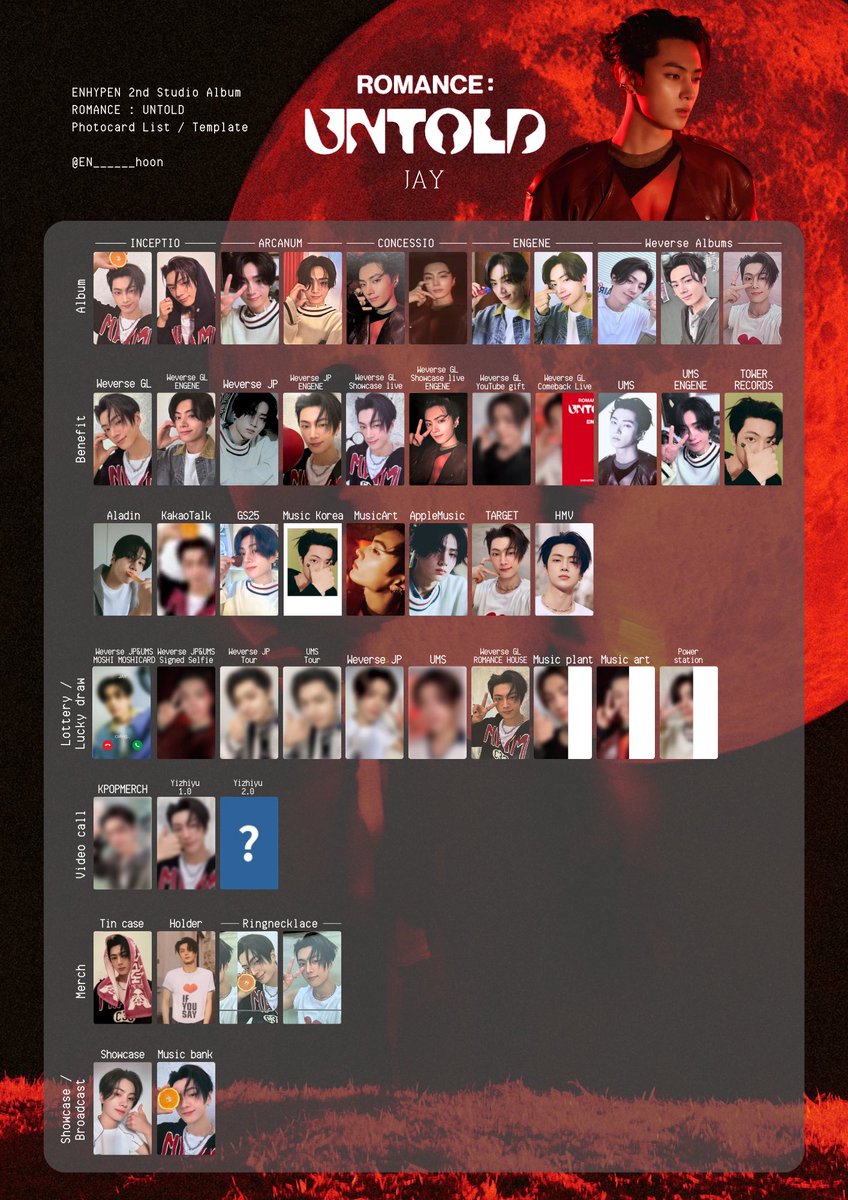 🍥⸝꙳ ⁡ ENHYPEN 2nd Studio Album ROMANCE : UNTOLD ⁡ JAY ジェイ