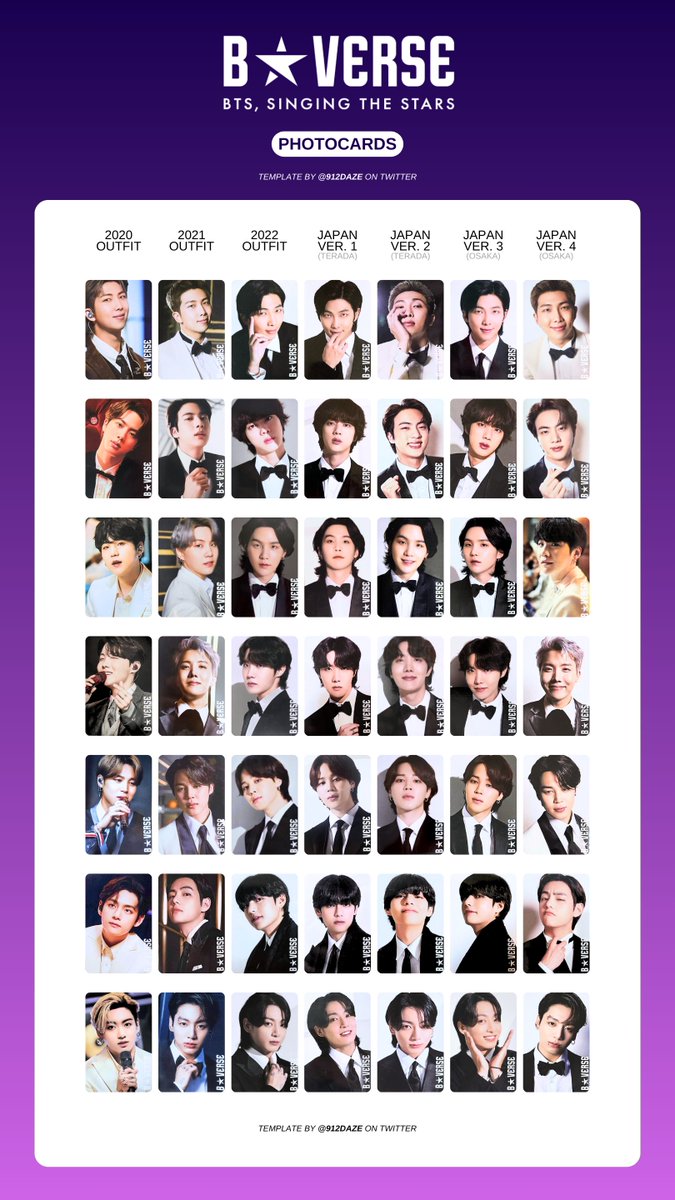 BTS BVERSE PHOTOCARD PC WISHLIST WL TEMPLATES✨ ⭐️ B☆VERSE PC