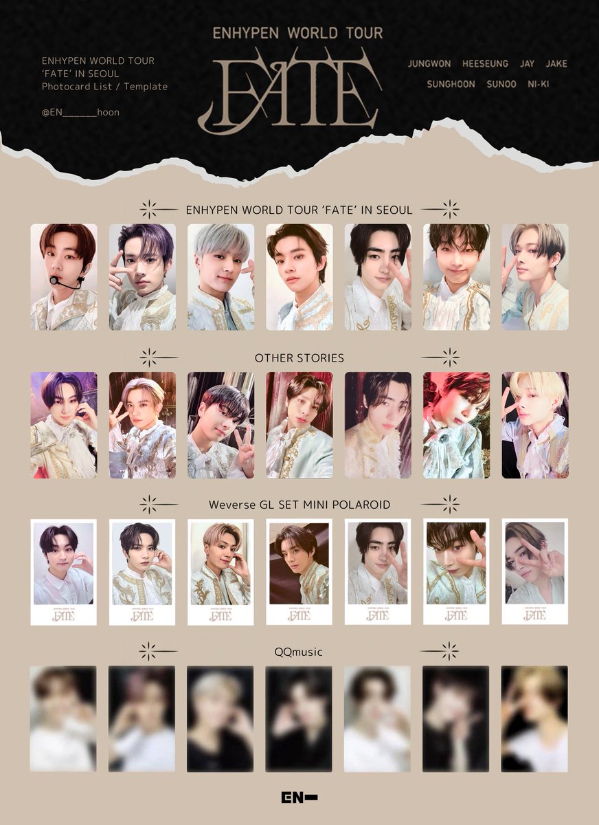 🍥⸝꙳ ⁡ ENHYPEN WORLD TOUR 'FATE' IN SEOUL+OTHER STORIES