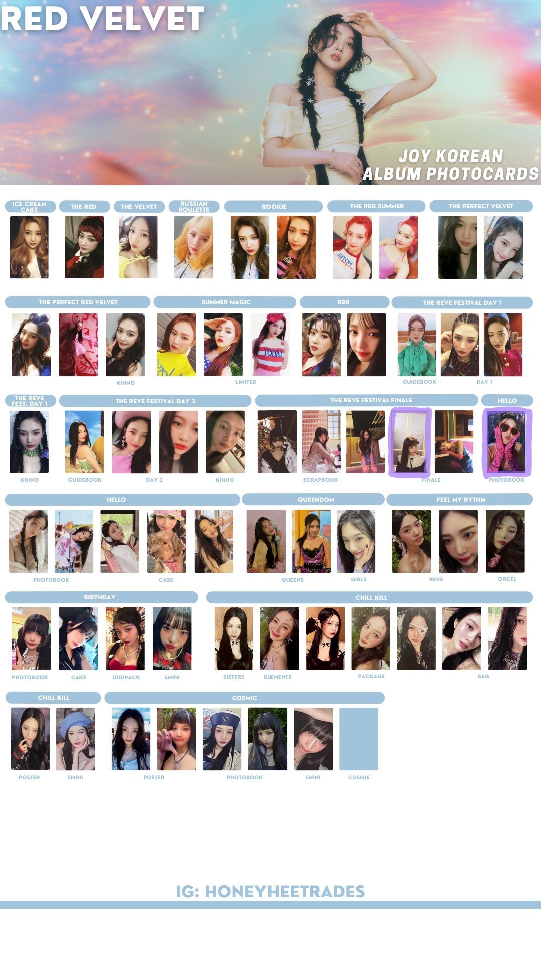 RedVelvet レドベル PANTONE ジョイ トレカ RedVelvet レドベル トレカ