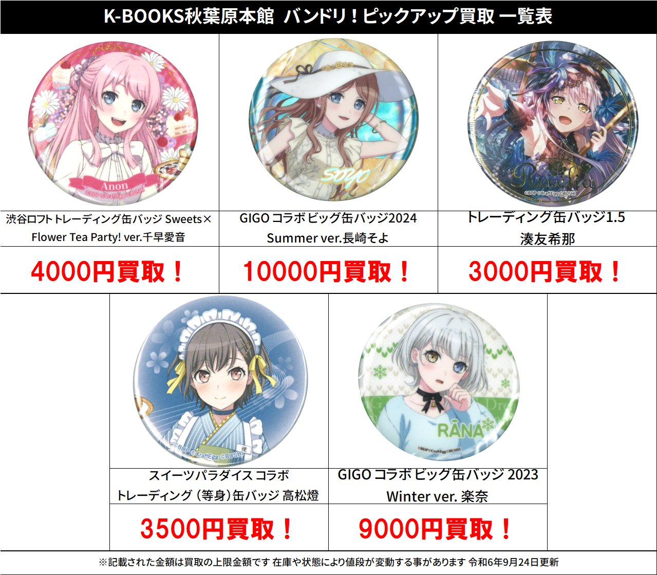 バンドリ オーロラ 缶バッジ GiGO限定 千早愛音 3点セット 【公式通販】