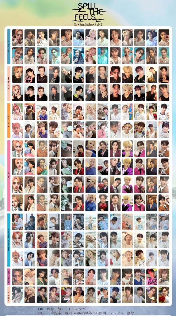 SEVENTEEN 12th Mini Album [ SPILL THE FEELS ] - - PHOTO CARD LIST