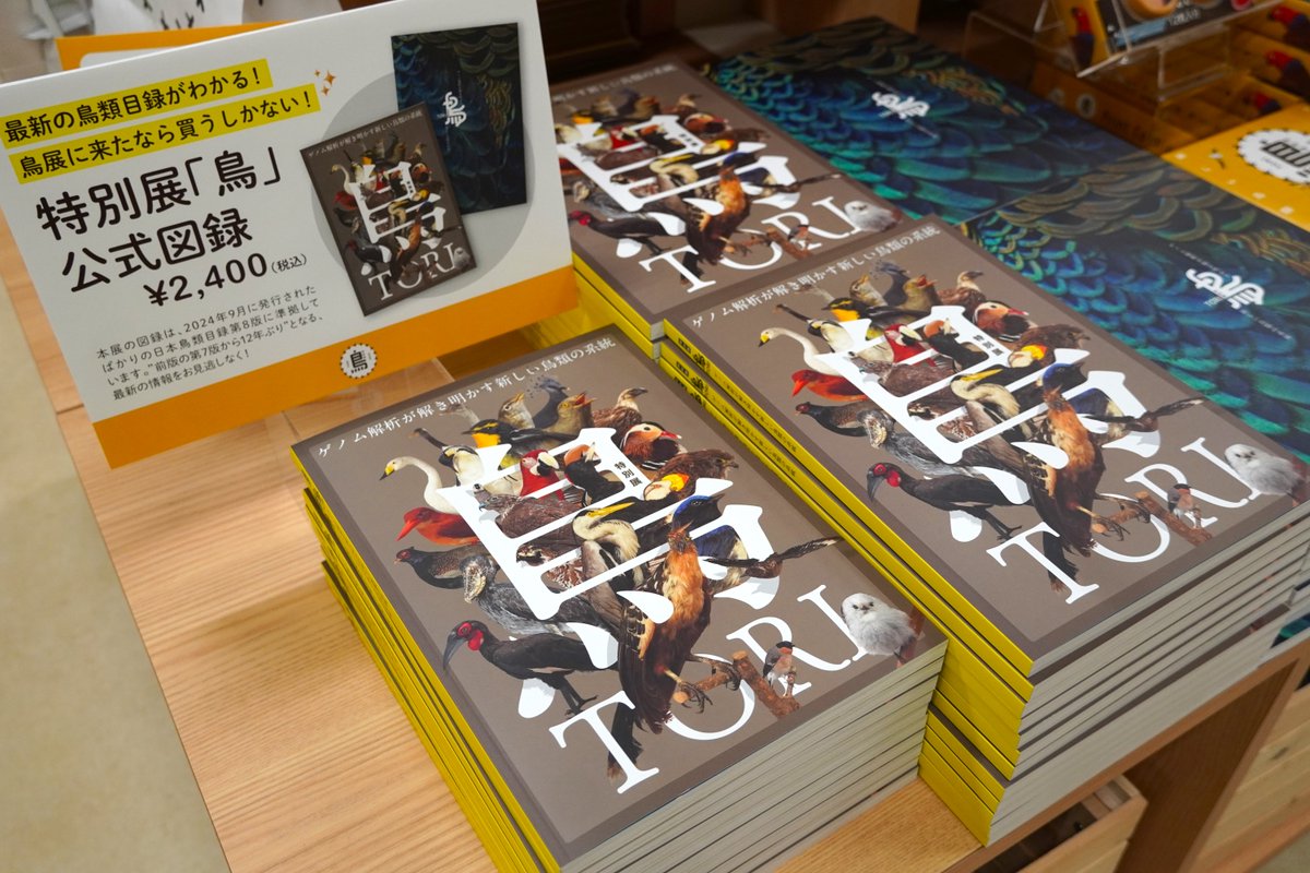 グッズ売り場では、話題のコラボグッズや #鳥展 オリジナルグッズなど