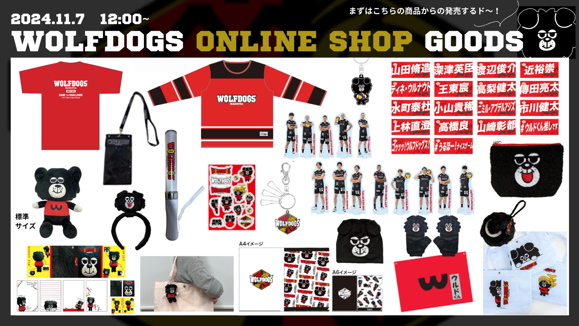 ウルフドッグス名古屋ユニフォーム グッズまとめ売り市川健太