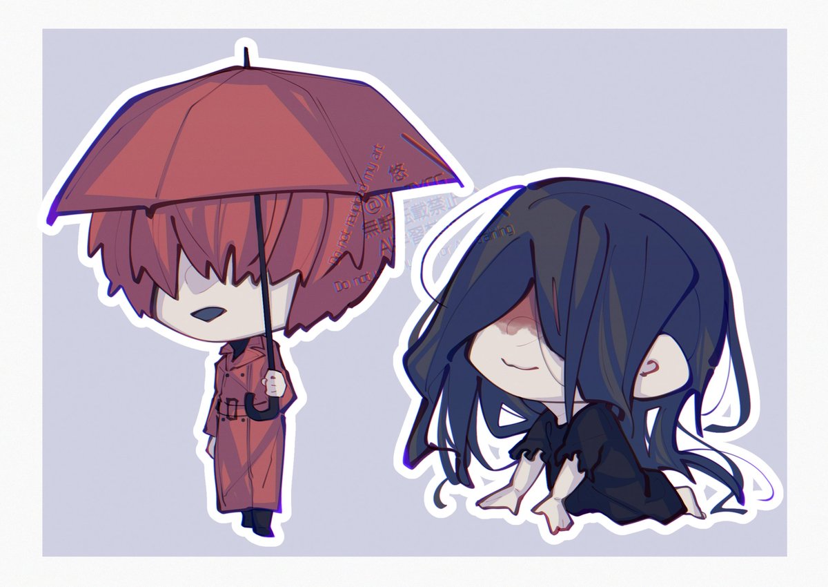 赤い傘の男と這いばい男、大変好みでした…🙏💕 #文字化化_art