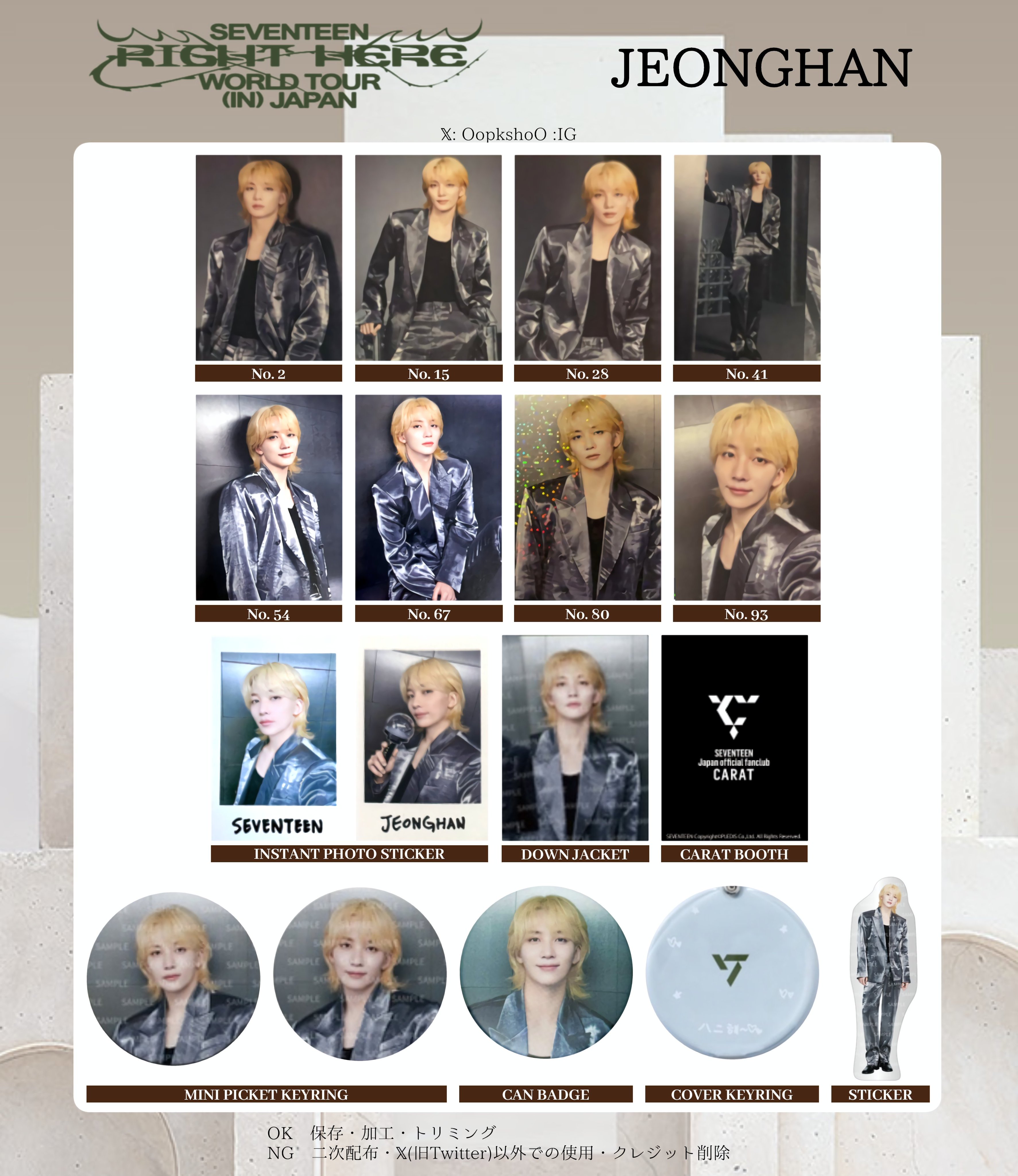 セブチ ジョンハン ヨントンヘンガレ トレカセット セブチ ジョンハン