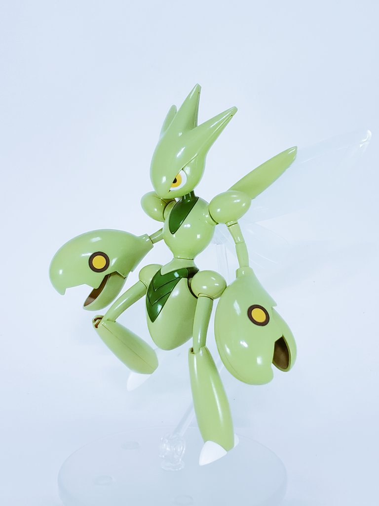 ポケプラハッサムの色違い塗装でございマッスル✨💪 ライムグリーンで