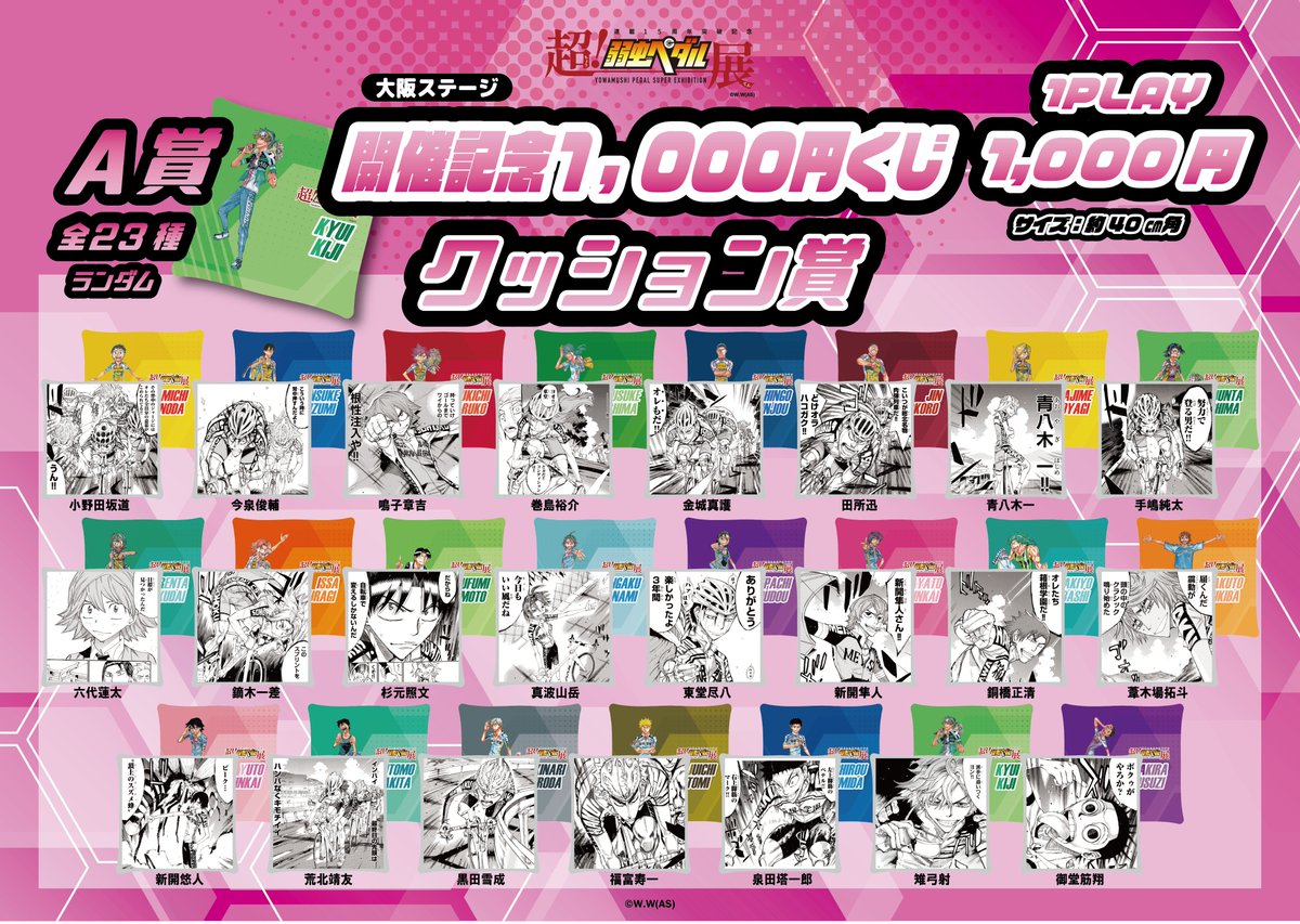 弱虫ペダル展 福岡ステージ 1000円くじ A賞 マフラータオル 真波山岳①