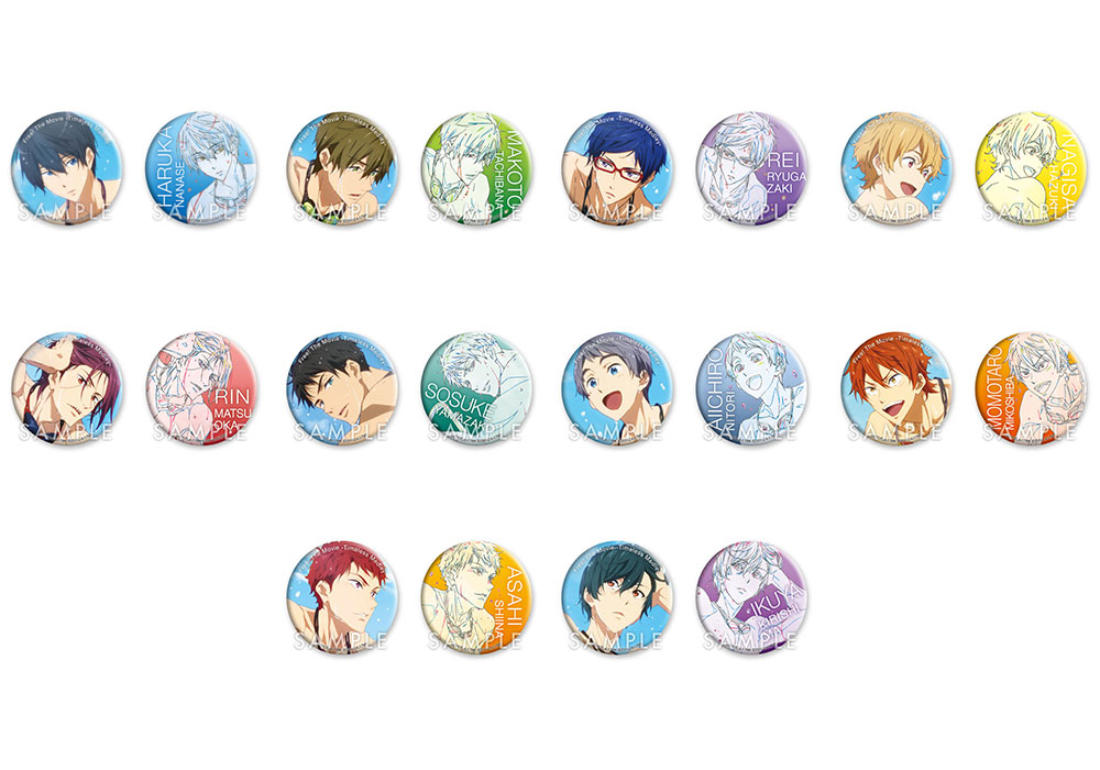Free!TM Clear Blue Series -Splash Water ver.-】 「缶バッジセット