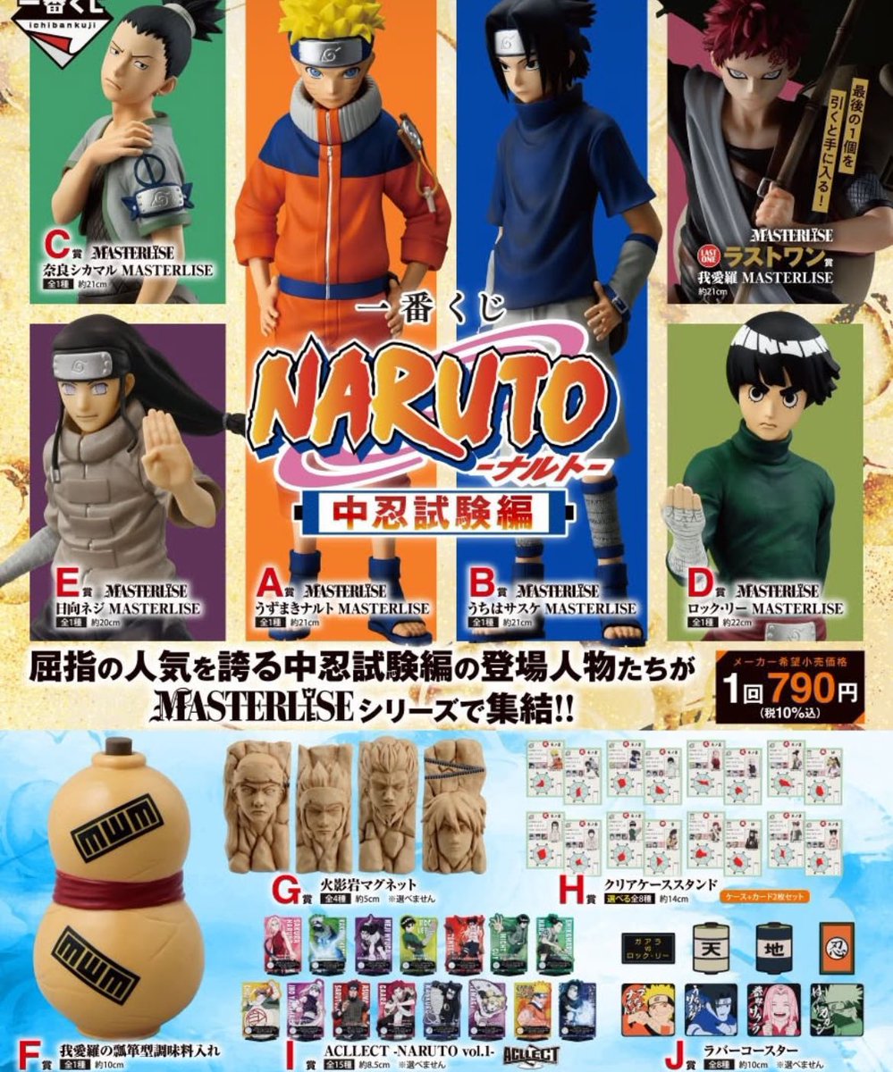 一番くじ NARUTO-ナルト- 中忍試験編 発売日：2025年04月25日(金)より