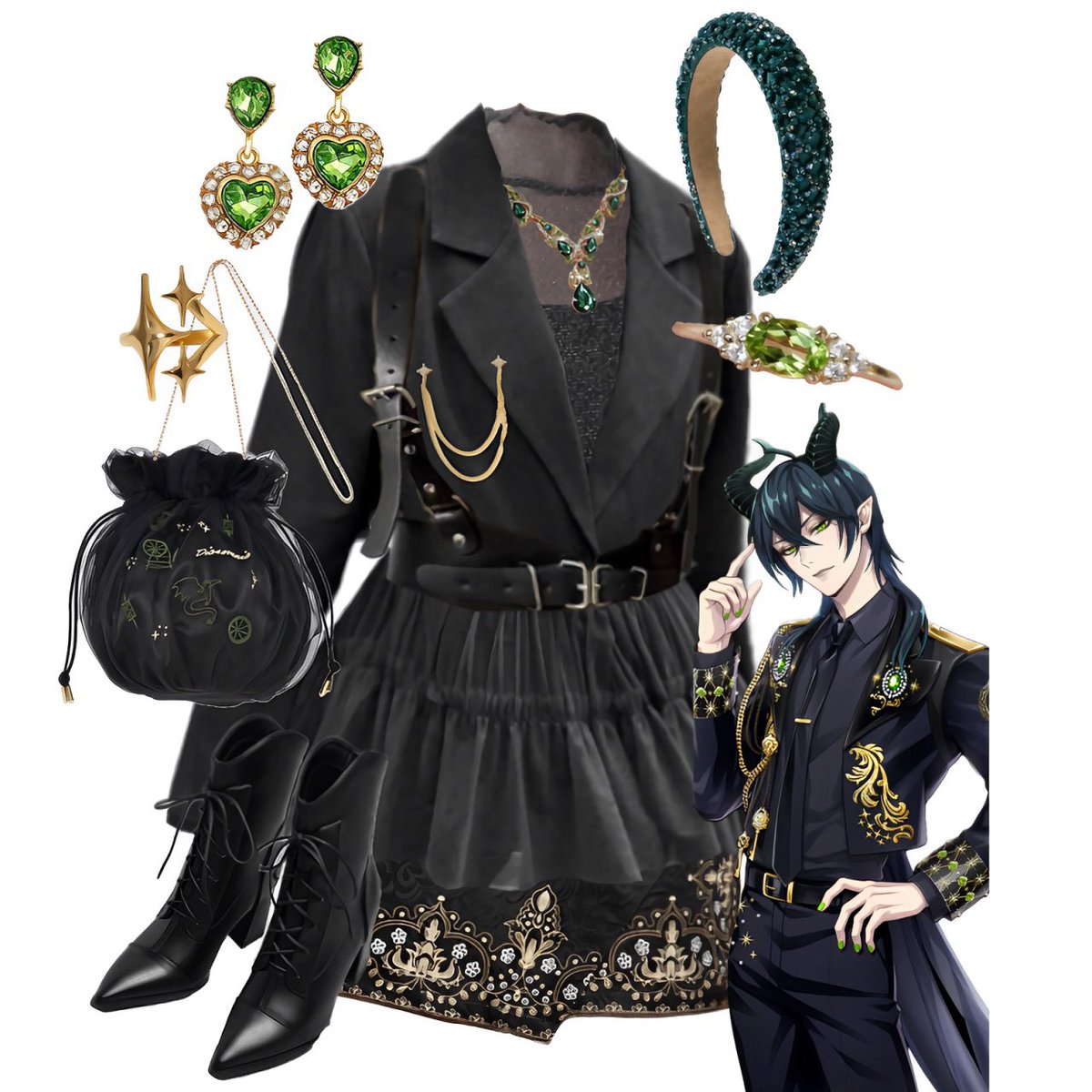 ブレイジング・ジュエル概念コーデ💎 ver.ディアソムニア寮