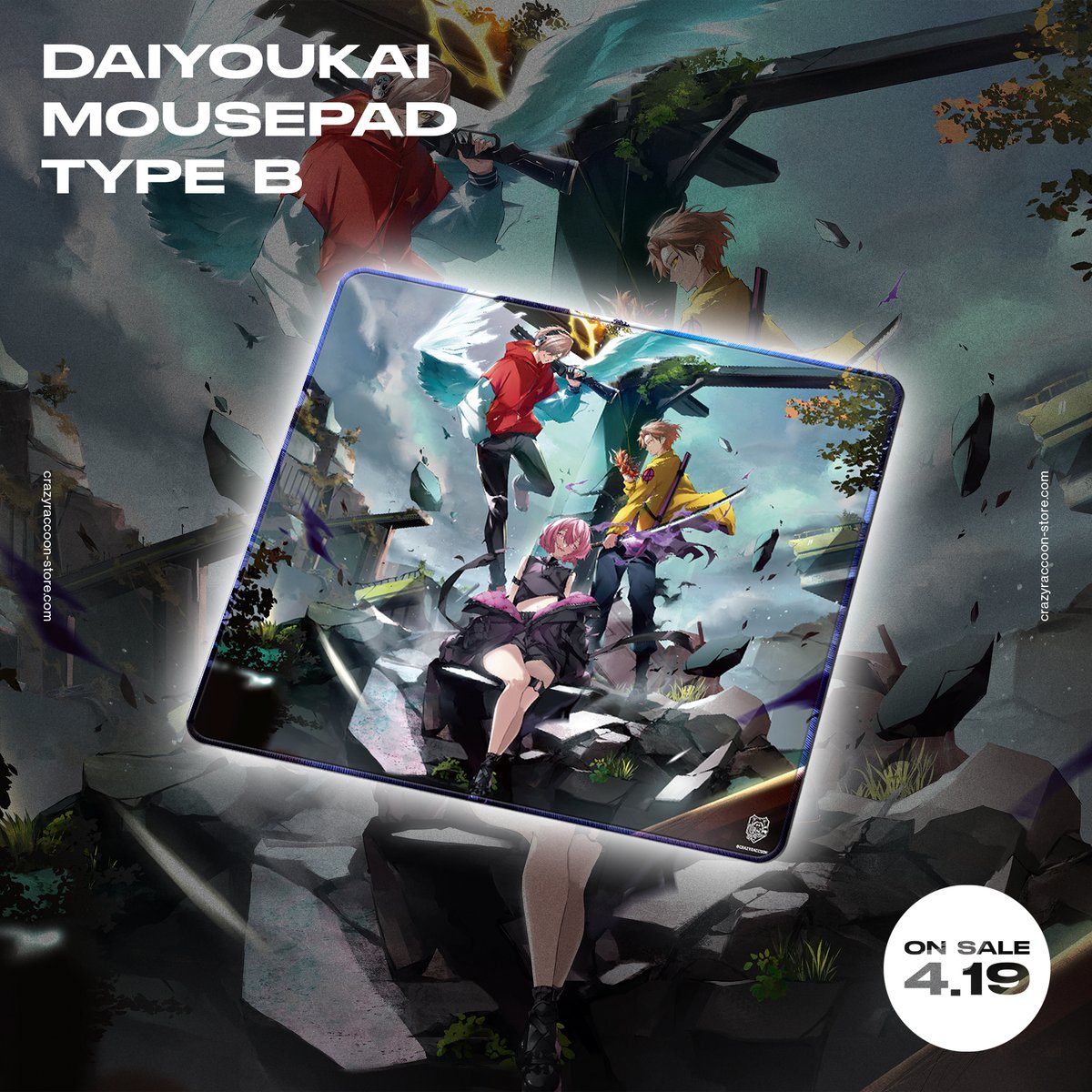 Crazy Raccoon だるまいずごっど様 マウスパッドイラスト描かせて