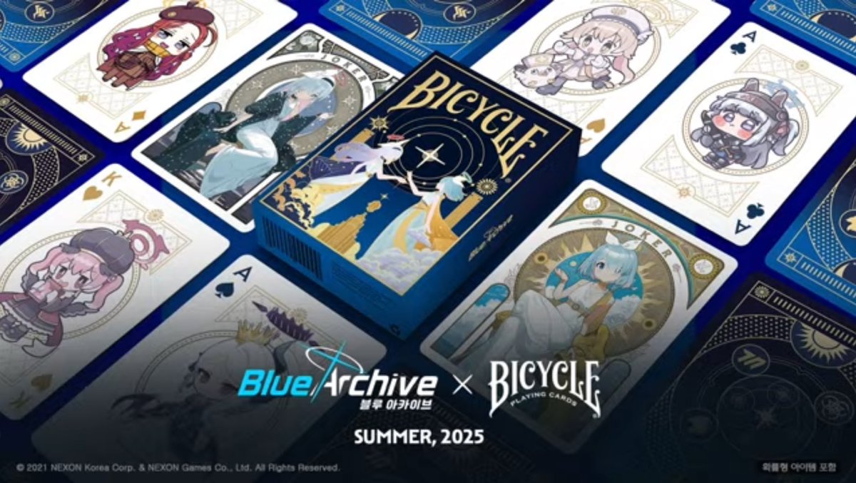 ブルーアーカイブ BICYCLE トランプカード グッズ情報(韓国