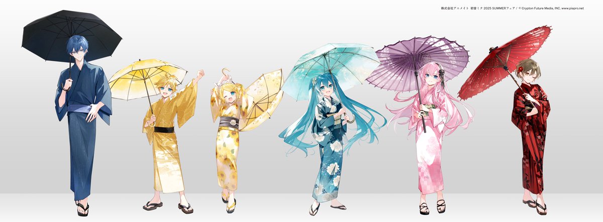 ㈱アニメイト「 初音ミク 2025 SUMMER 」フェアのキャラクター立ち絵を