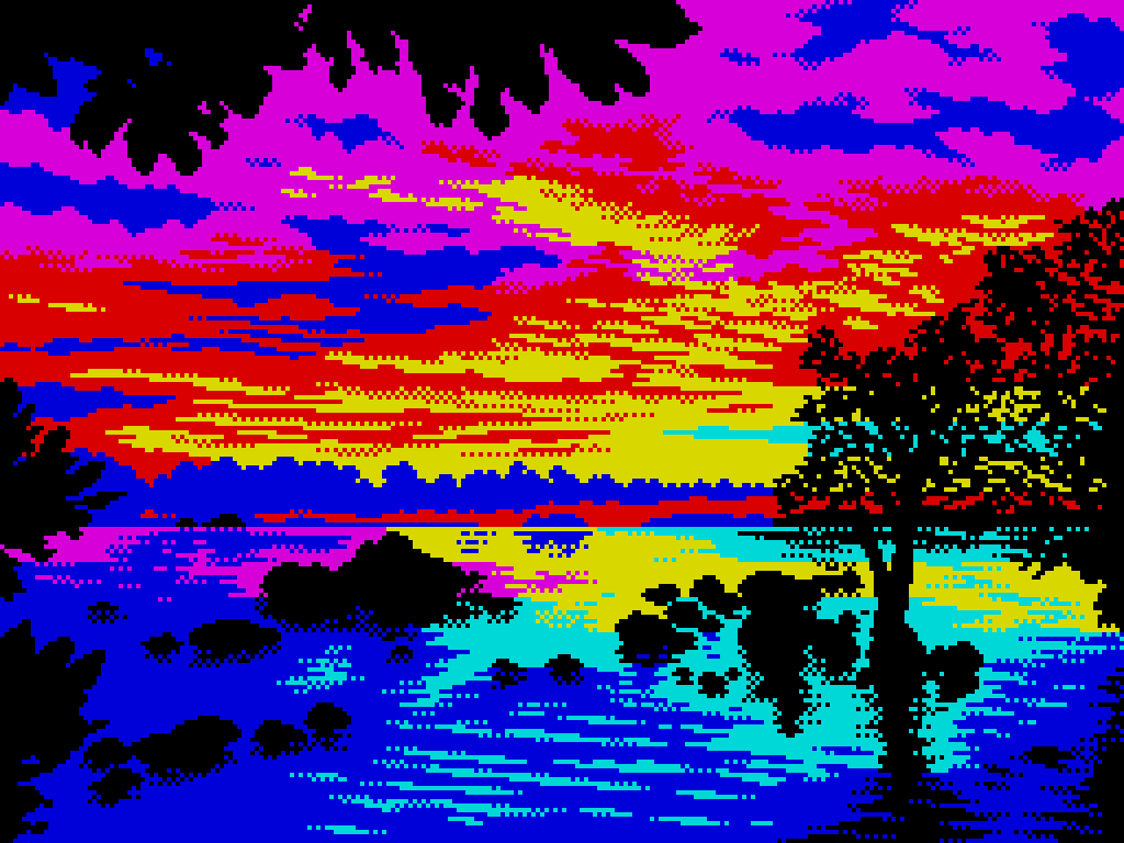 After a long time a new ZX Spectrum work. 6 colors, no bright mode