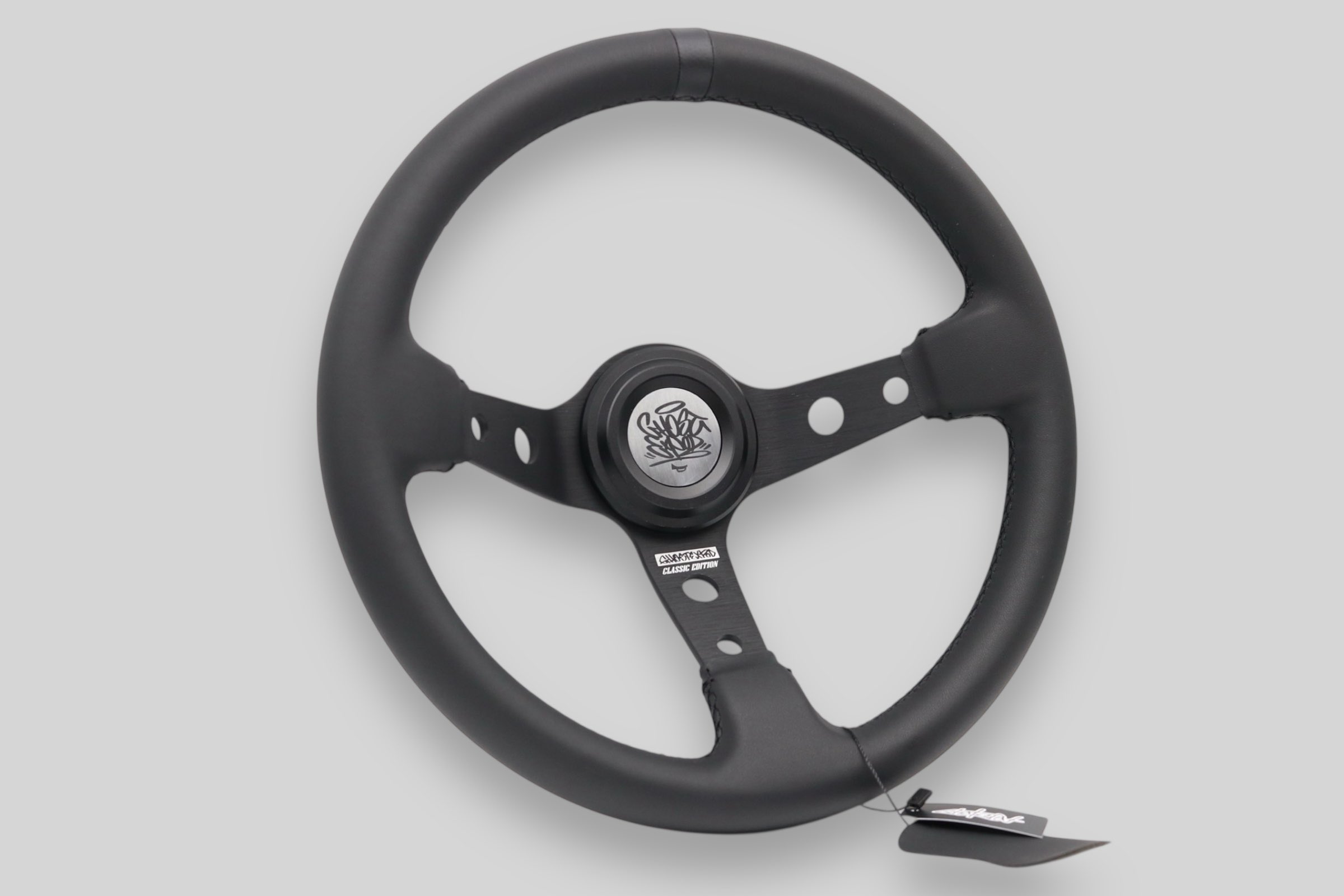 新作 GHOST EXPOD GEステアリング 白本革モデル ホーン付き 新作 GHOST