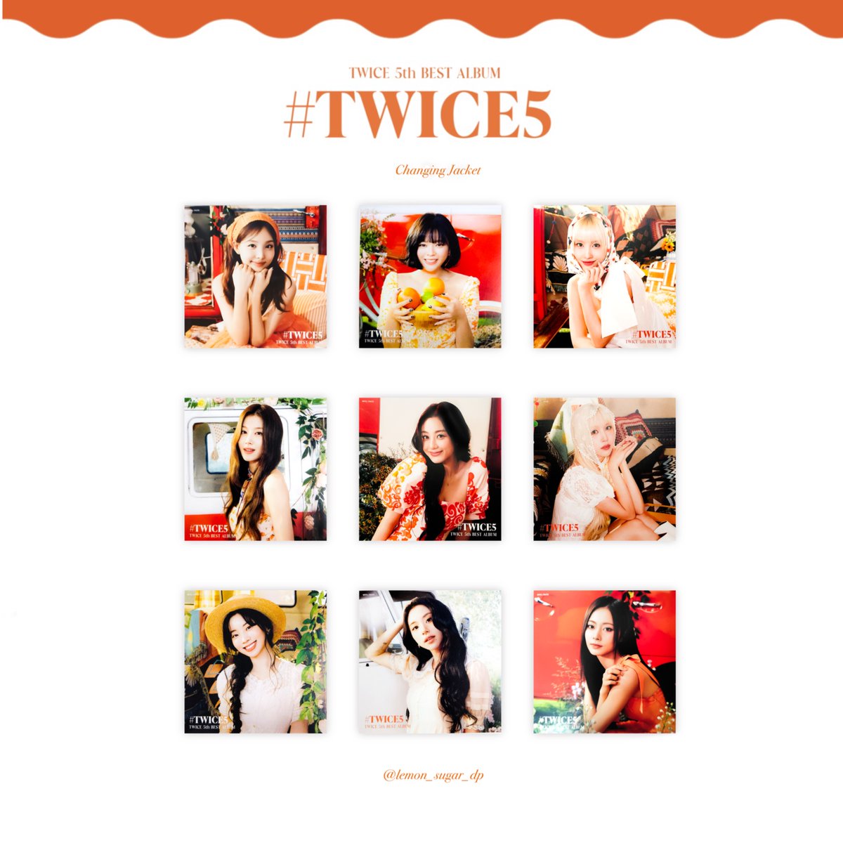 TWICE5 封入一覧 📍トレカ（56） 📍チェンジングジャケット（3） 📍3
