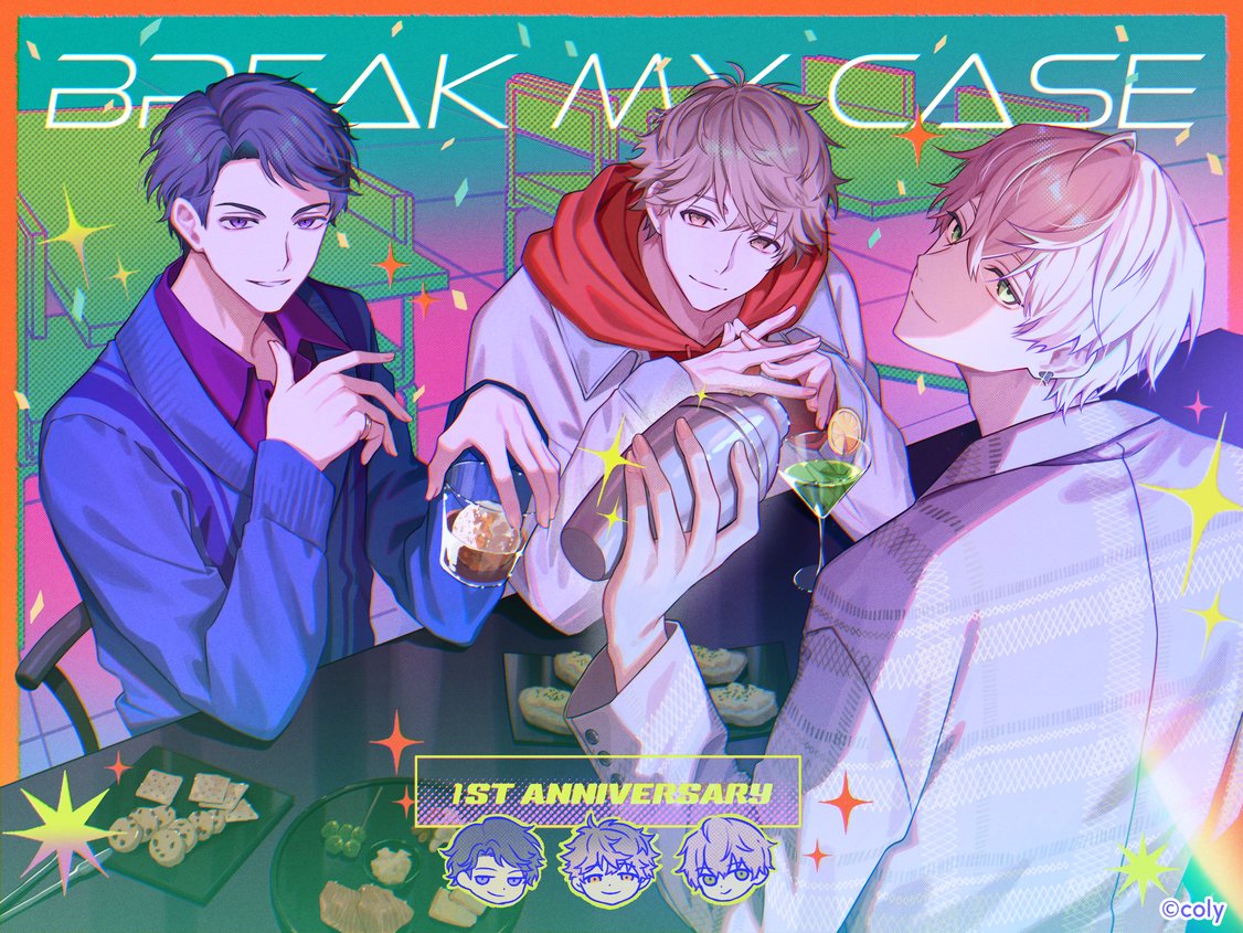 🥂#ブレマイ1周年 お祝いイラスト🥂 ブレイクマイケース1周年をお祝い
