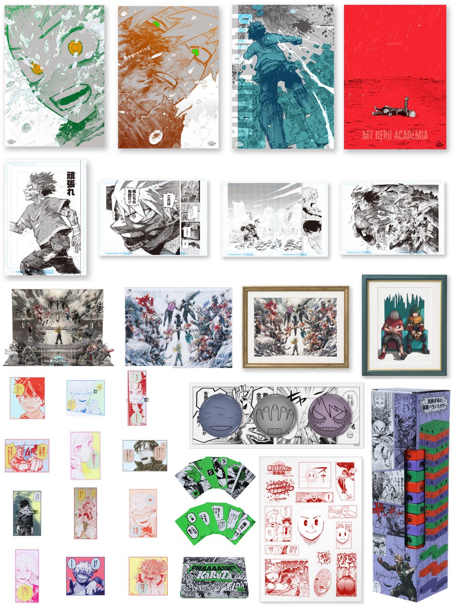 ヒロアカ 原画展 ポスター2枚セット 【The Beginning】 ヒロアカ 原画