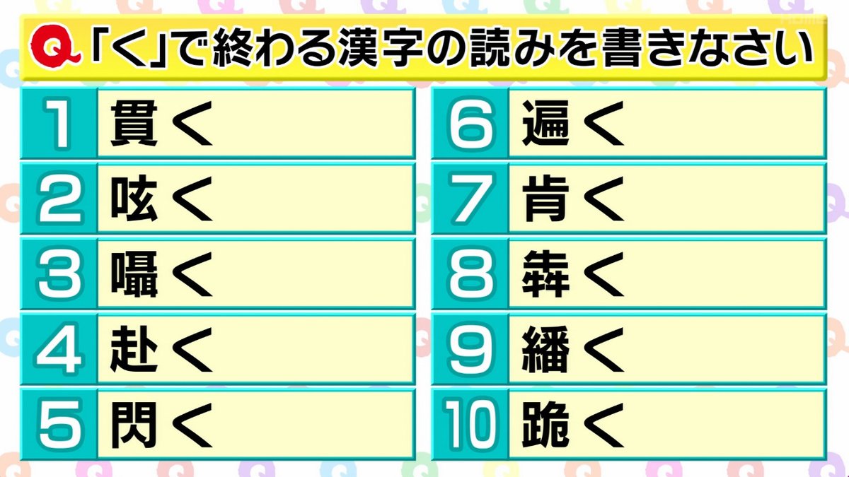 これはムズい… #Qさま