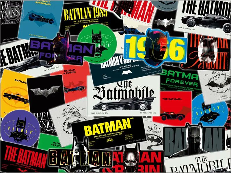 再入荷】バットマンBATMAN 85周年記念ステッカーセット 「1966」「1989