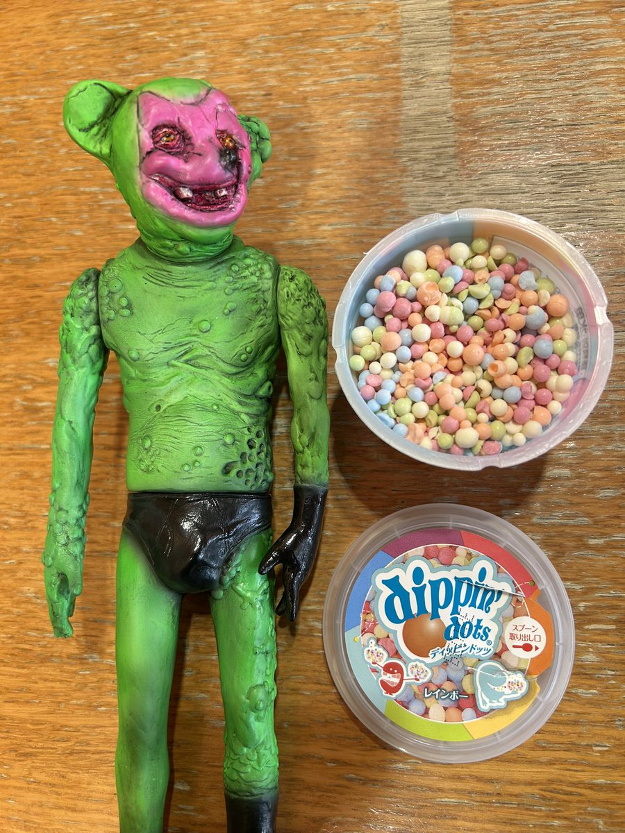 カラフルなアイスは楽しくなります #暗黒エンターテイメント #ソフビ