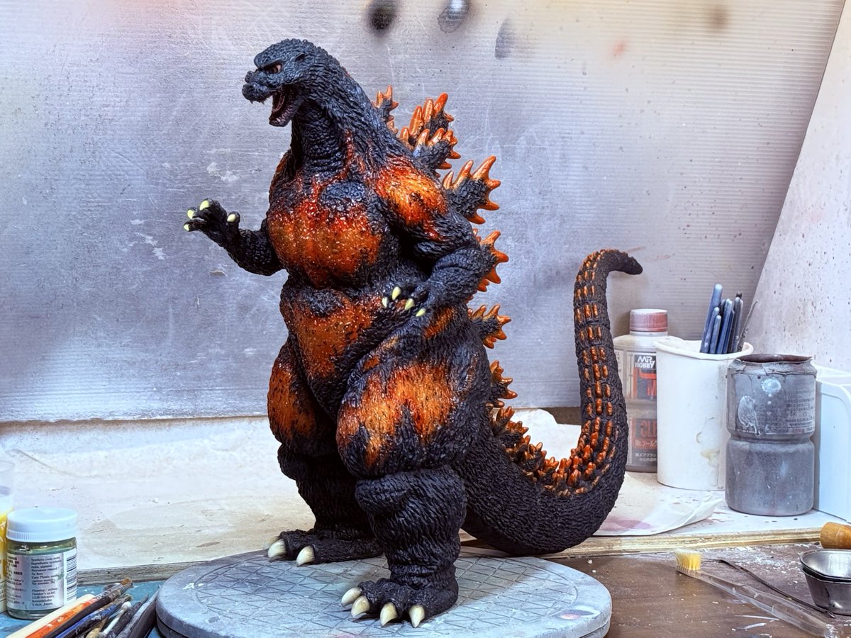 東宝30cmシリーズ ゴジラ(1995) 香港上陸 クリアオレンジソフビキット