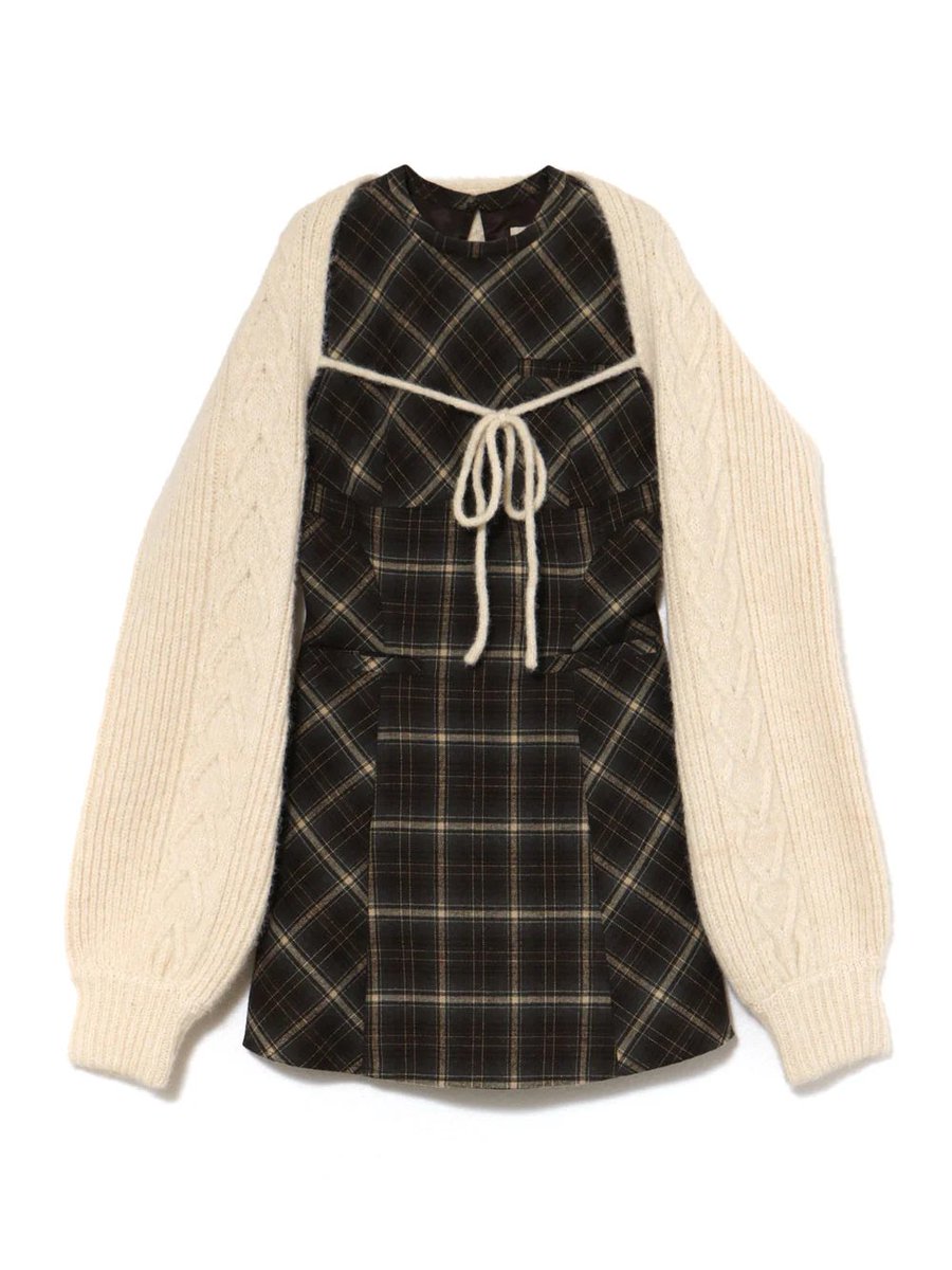 andmaryofficial Mimi check set mini dress