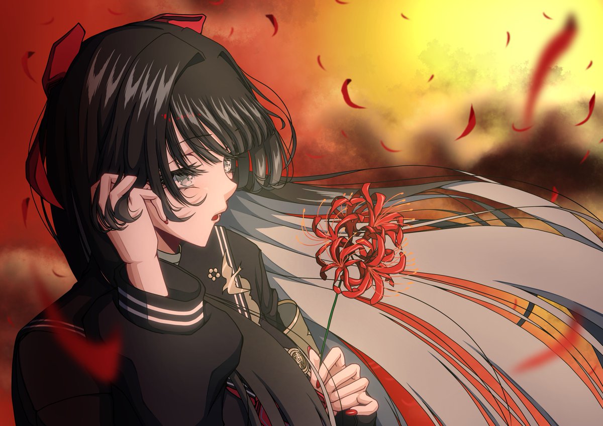 わー！！彼岸花とても綺麗！✨ 素敵なイラストありがとうございます