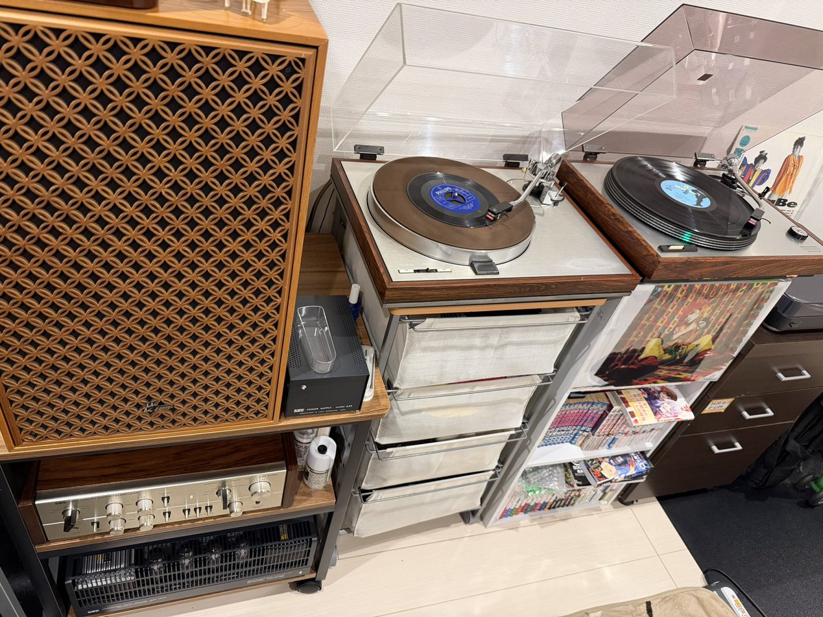 我が家のターンテーブル ミキサー無いけど高級？ターンテーブル2つ