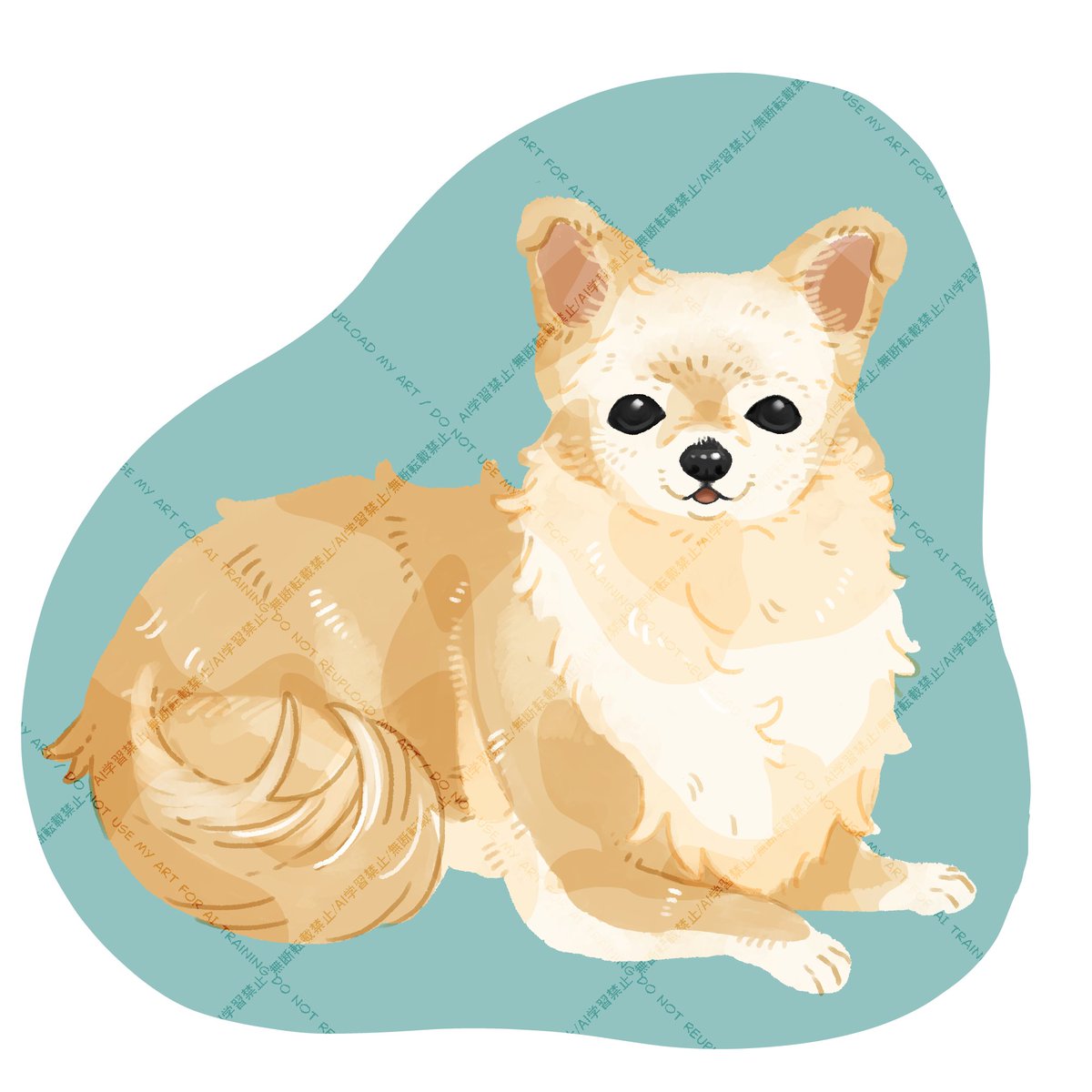 ペット似顔絵オーダー】 ※実際に納品したものに背景やウォーターマーク