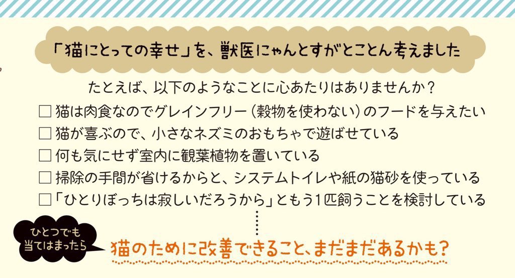 猫の日 におすすめ🐈🐾 最新版 獣医にゃんとすの 猫をもっと幸せにする