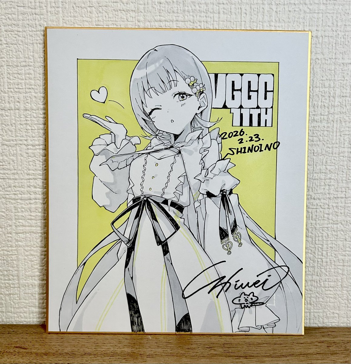 色紙できた‼️諸事情で1枚しか描けなかったので頒布方法変えます