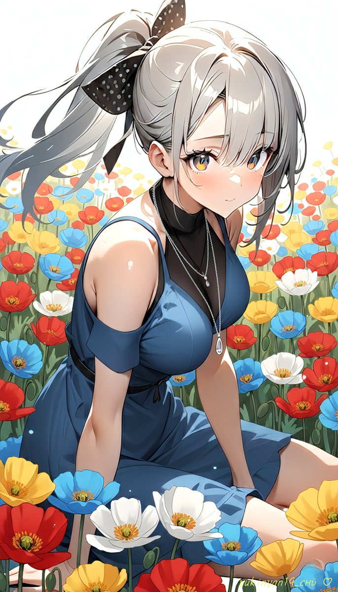 SFW #digitalart #今日の誕生花 (アイスランドポピー) ここで待ってる