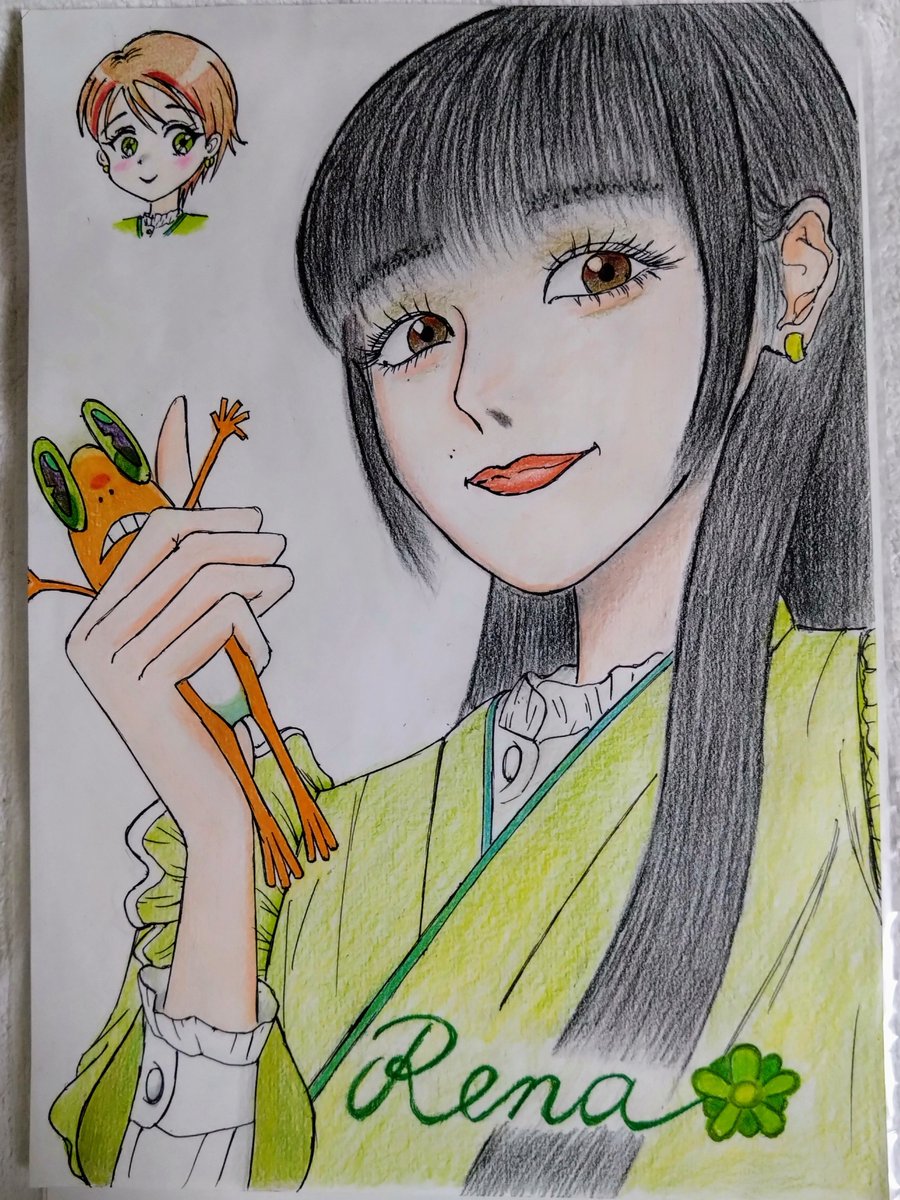 横浜のリリイベで、玲奈ちゃんに見てもらった似顔絵。似てないんだけど