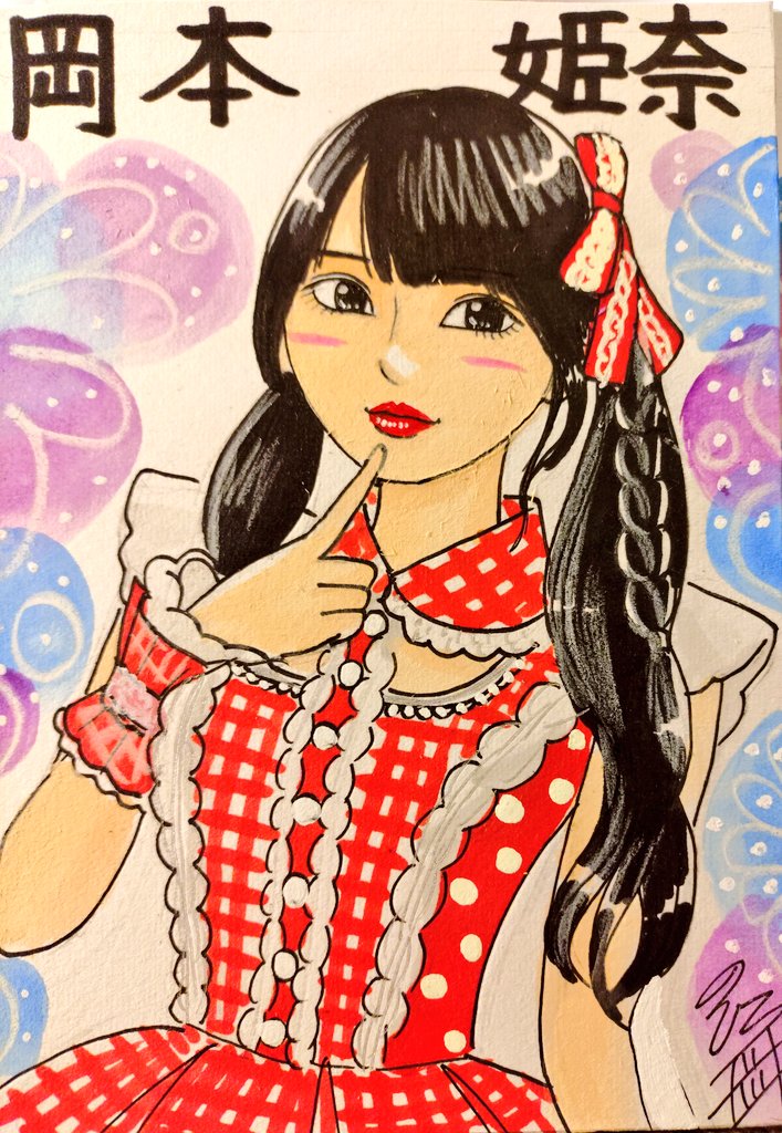 ドン！ 今日描いた乃木坂ちゃんで〜す(*^^*) 💙ひなだに💜 #似顔絵