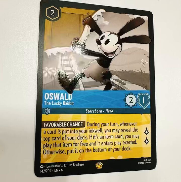 Lorcana このオズワルド、伝わるかわかんないけどキャラの部分だけ艶々