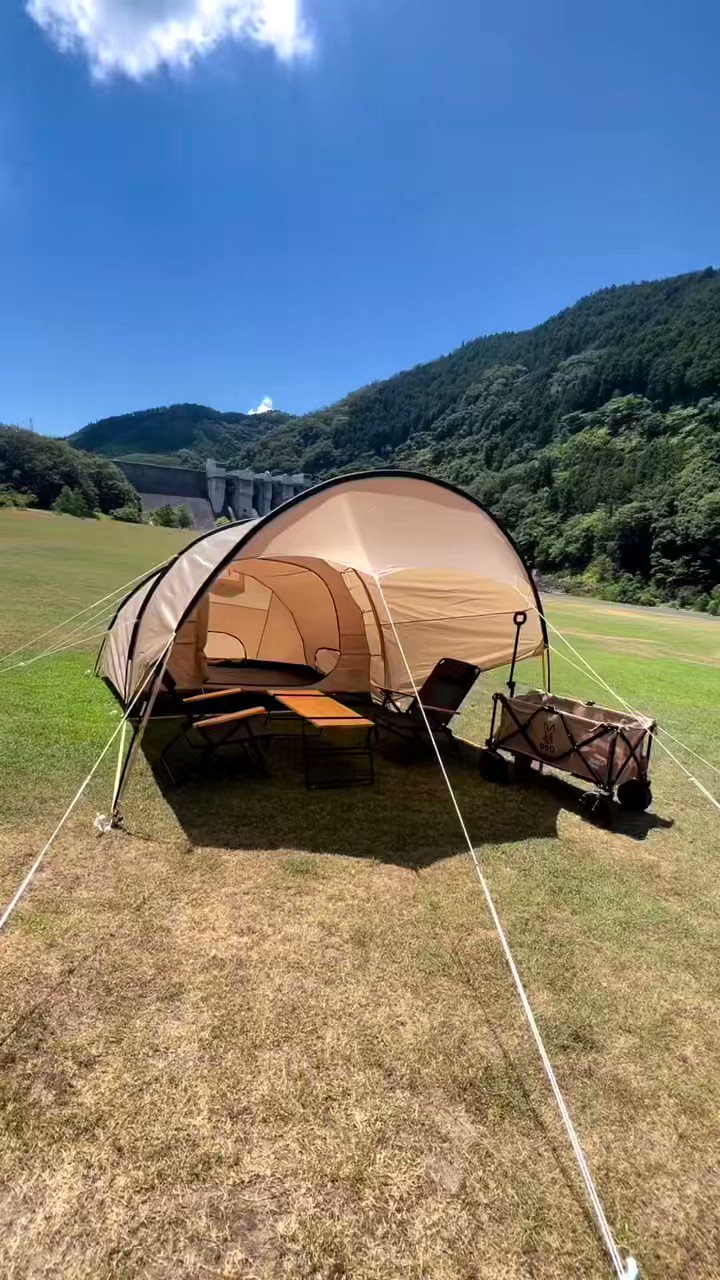 カマボコテントスラッシュ ベージュ タン ドーム型 キャンプテント