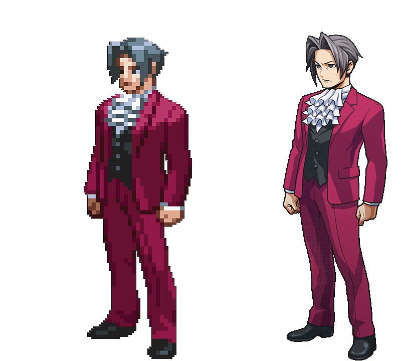 ビジュアル紹介：御剣 怜侍】 ドット職人の手で作りこまれた