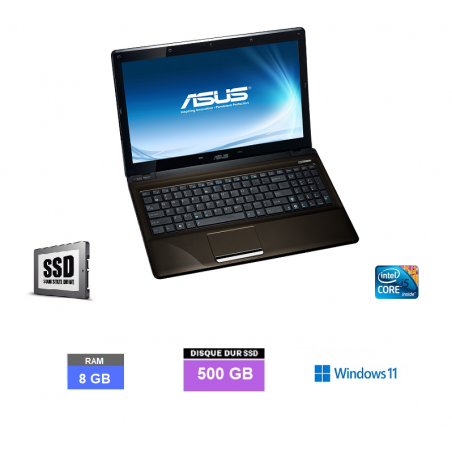 Asus X53S - Webcam - Windows 11 - SSD 500 GO - Ram 8 GO - N°021201