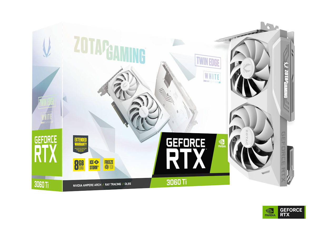 ZOTAC、白い筐体のGeForce RTX 3060 Ti搭載ビデオカード - PC Watch