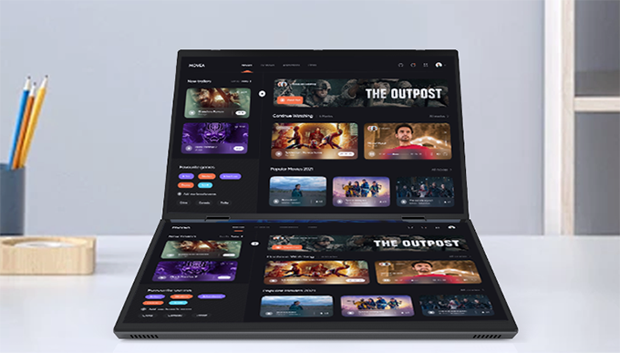 10.5型液晶×2枚のノートPC。Intel N95搭載で6万円台から - PC Watch